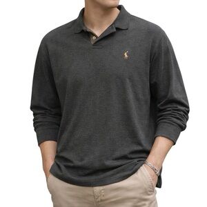 Ralph Lauren Pima Soft Touch Long Sleeve  Shirt XL Dark Gray